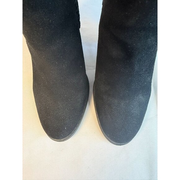 Steve Madden Shepp Women’s Size 6 Black Suede Block Heel Comfort Ankle Booties - Picture 4 of 12